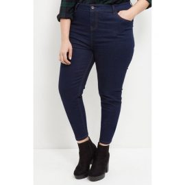 New Look Inspire High Waisted Navy Blue Denim Skinny Jeans
