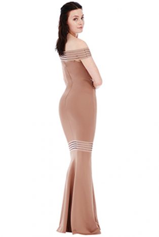 Goddiva Bardot Fishtail Maxi Dress 1